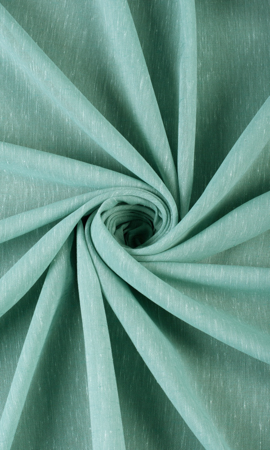 Plain Sheer Window Treatments Fabric Sample (Cyan Green)
