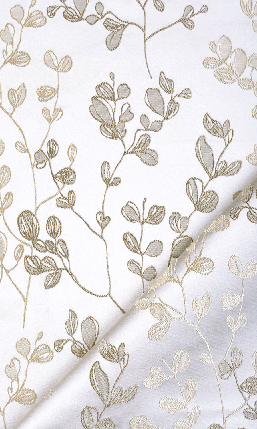Floral Free Fabric Material Sample (Cream/ Beige)