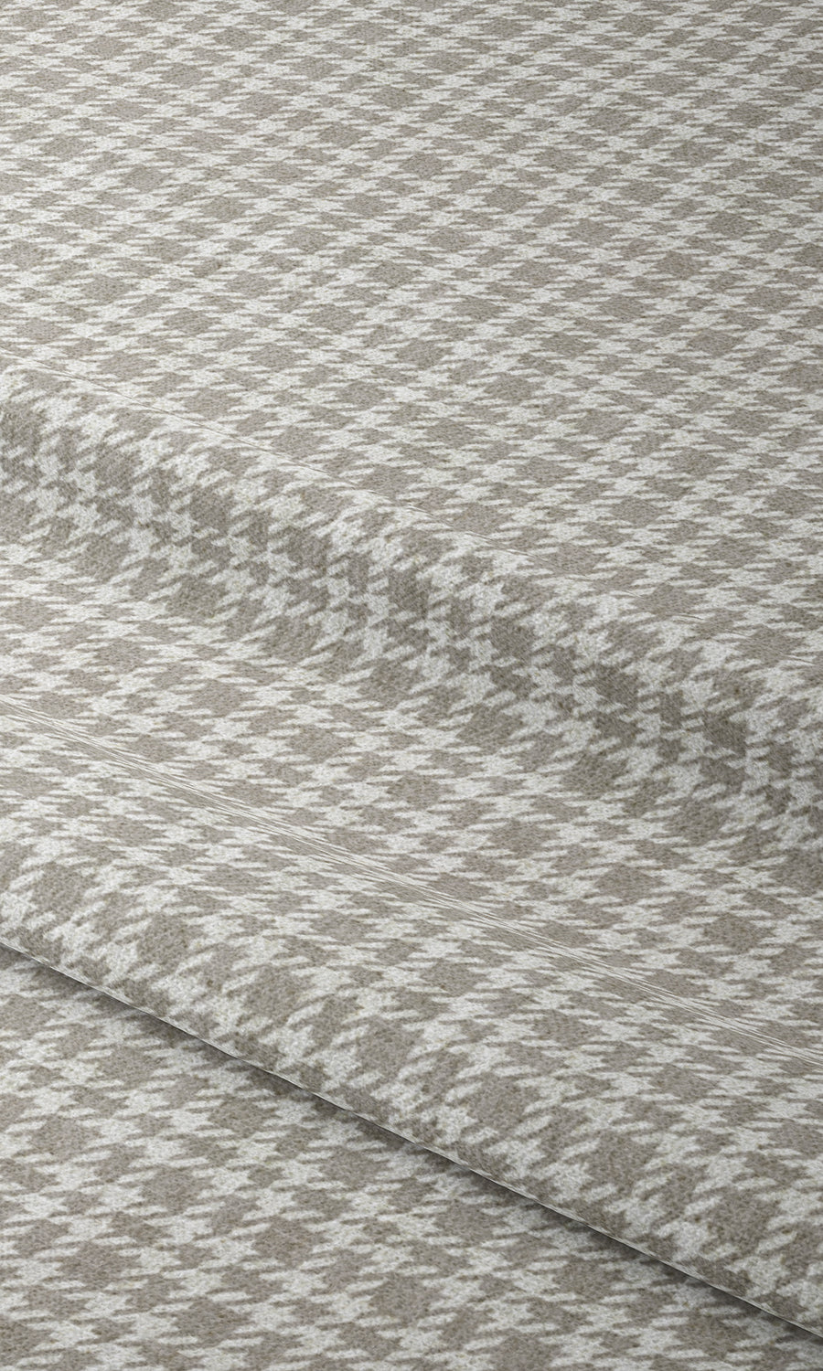 Modern Check Patterned Home Textile Fabric Material By the Metre (Warm Grey)