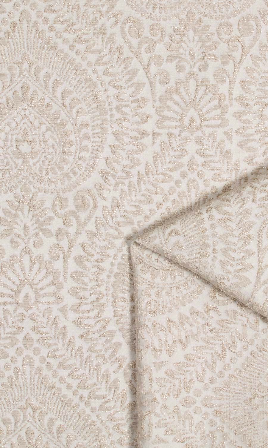Textured Floral Home Décor Fabric By the Yard (Cream/ Beige)