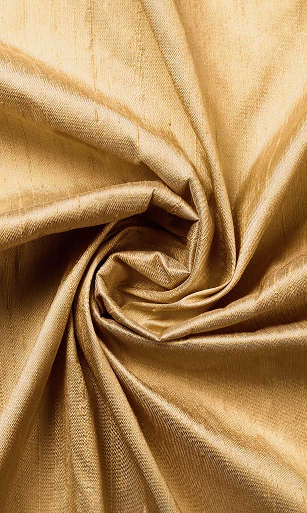Dupioni Silk Home Décor Fabric By the Yard (Golden Beige/ Brown)