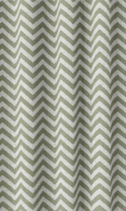 Modern Chevron Print Blinds (Green/ White)