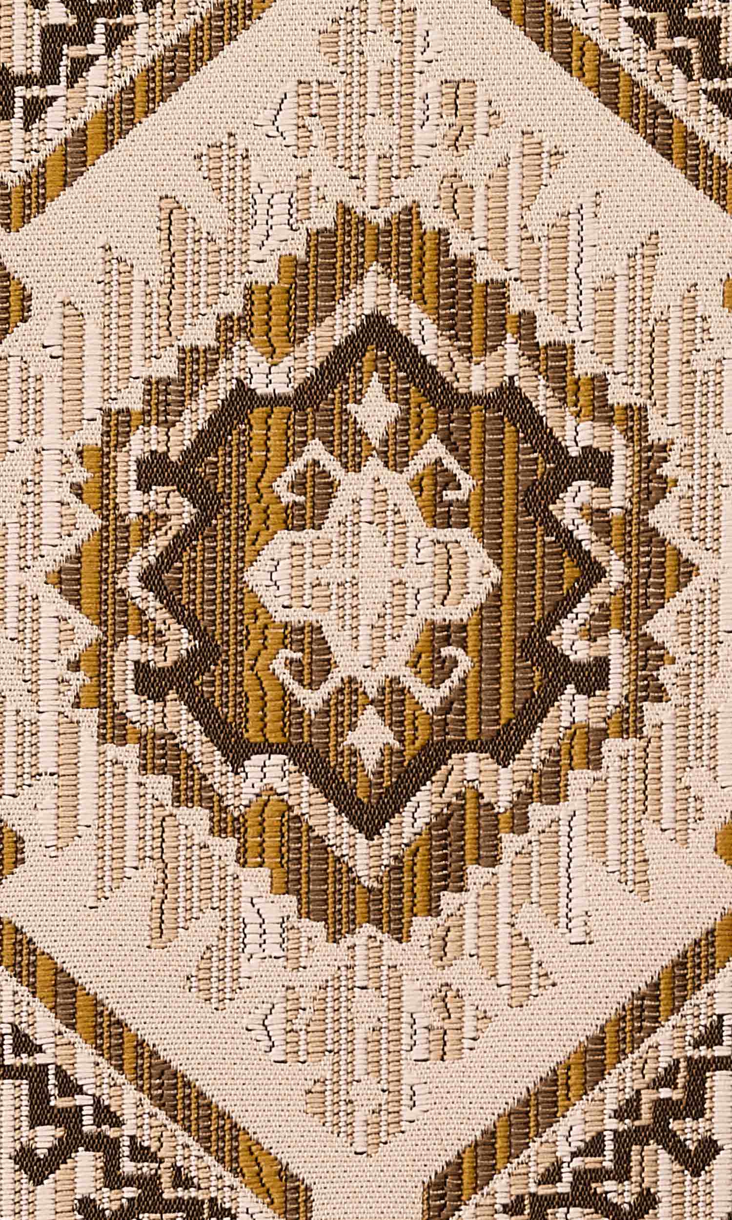 Aztec Textured Home Textile Fabric Material By the Yard (Beige/ Yellow/ Umber)