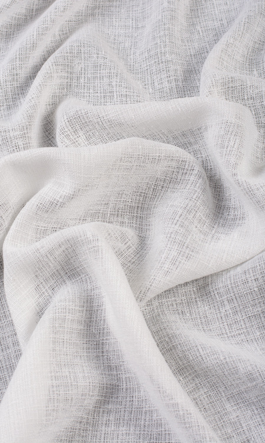 Plain Sheer Fabric Sample for Roman Blinds & Shades (White)