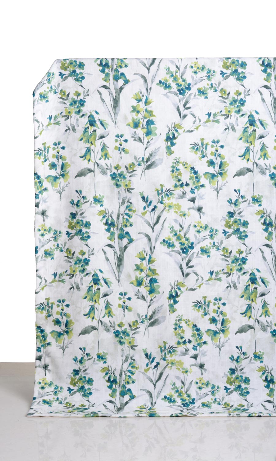 Floral Print Window Treatments Fabric By the Yard (Blue/ Green)