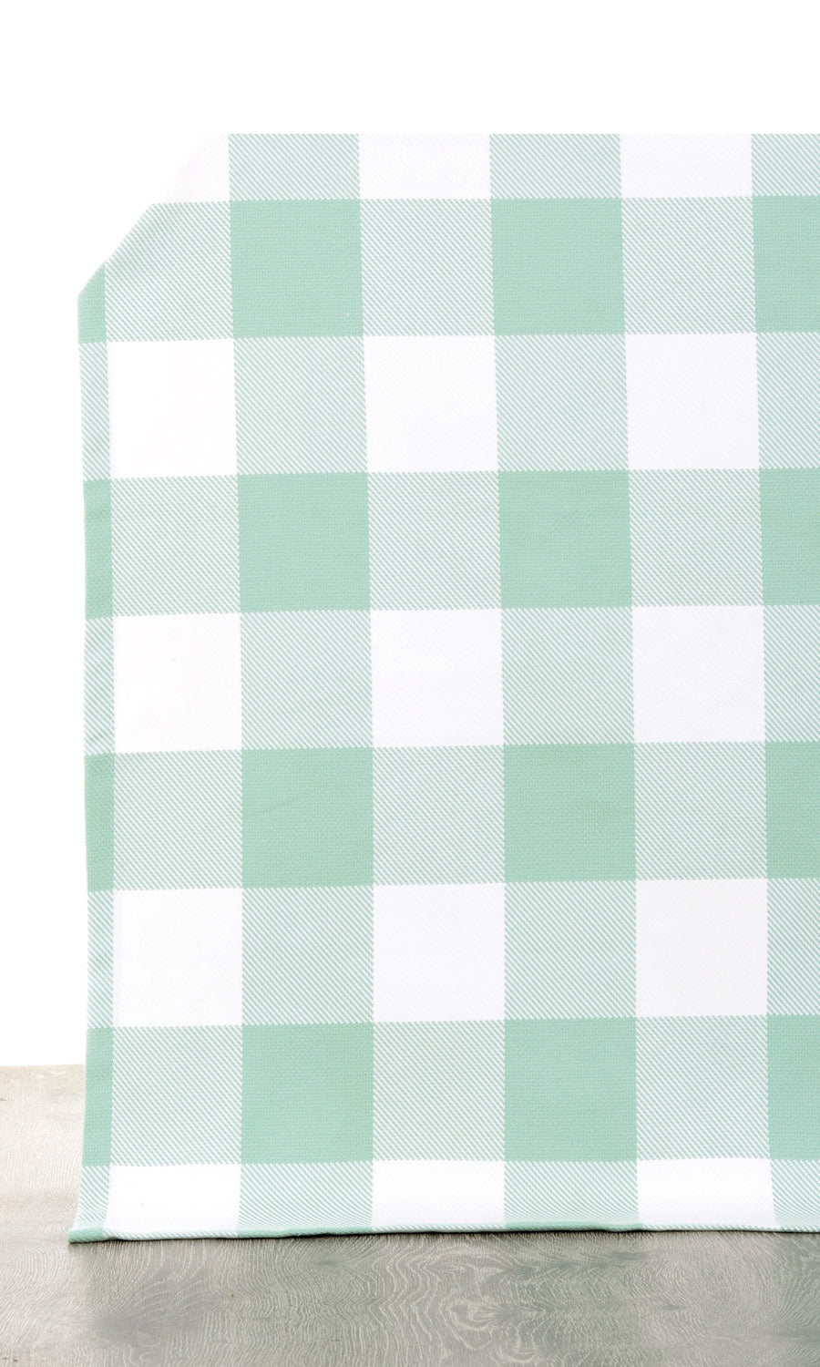 Buffalo Check Home Décor Fabric By the Yard (Aqua Blue/ Foam White)