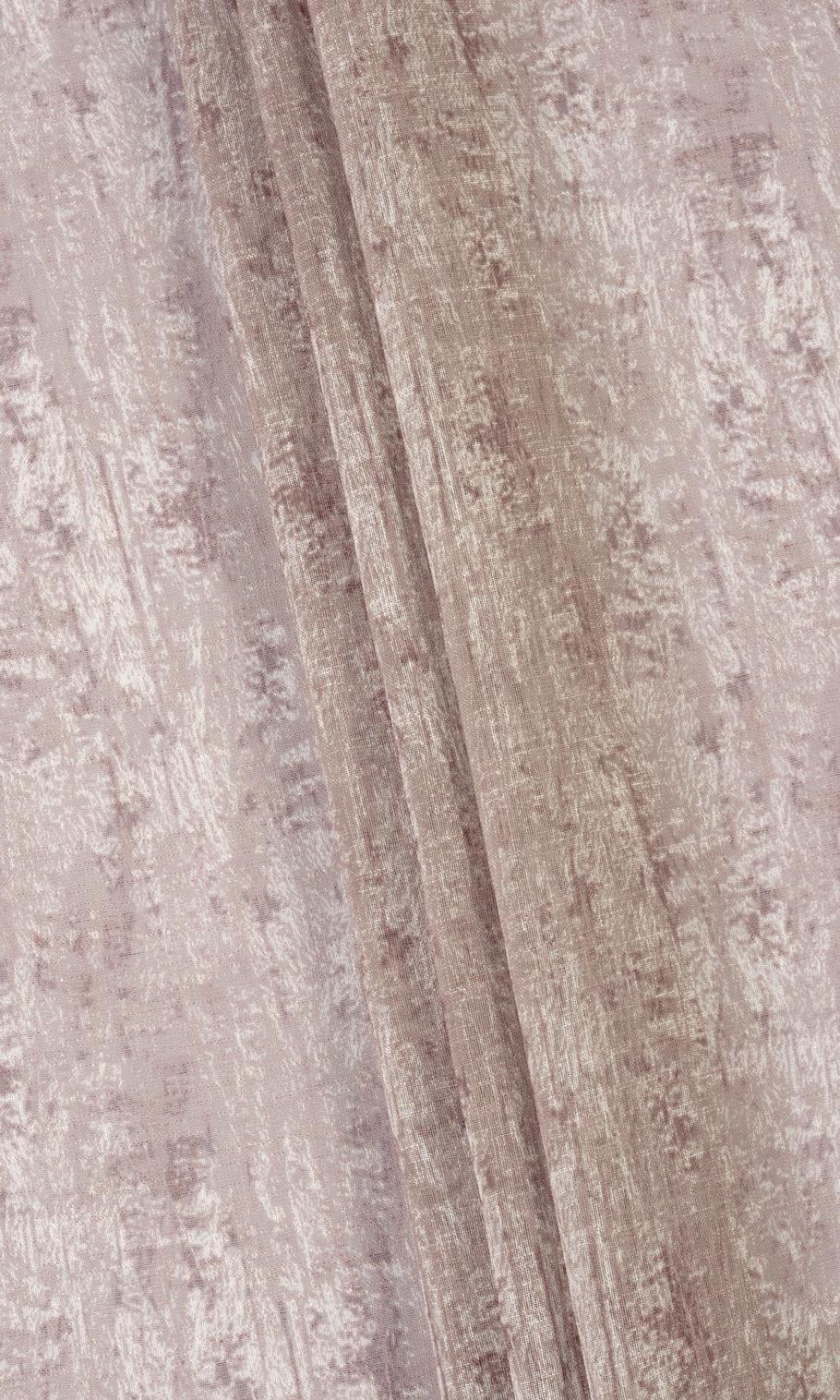 Textured Sheer Fabric Material By the Yard (Brown)