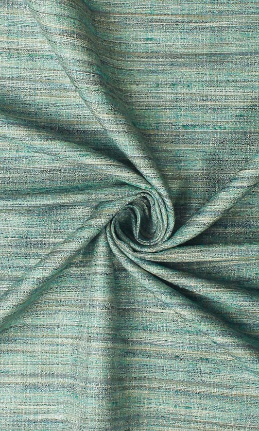 Faux Silk Textured Home Décor Fabric By the Yard (Blue-Green)