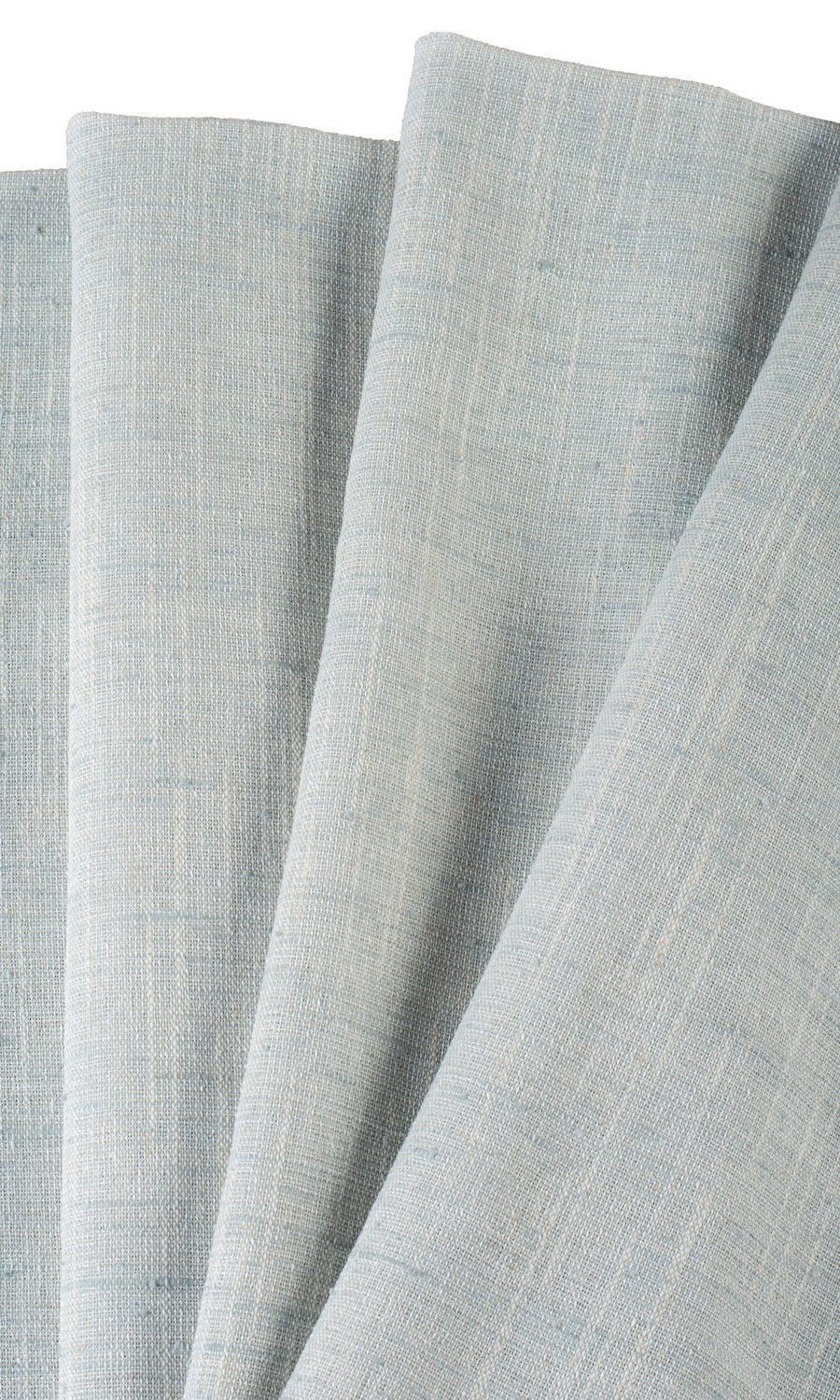 Semi-Sheer Linen Texture Window Treatments Fabric Sample (Aqua Blue)