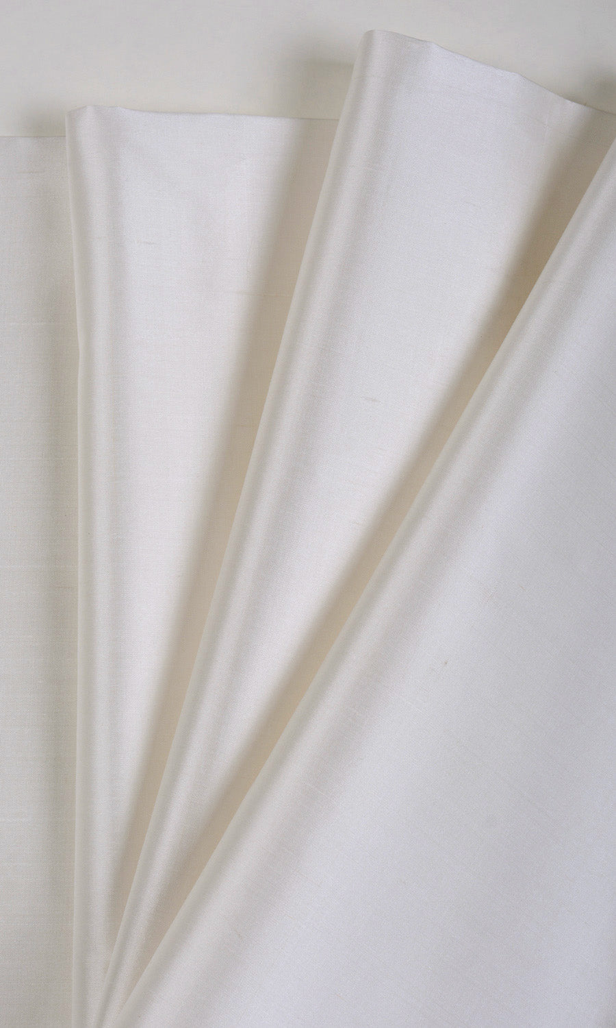 Shantung Silk Free Fabric Material Sample (White/ Ivory)