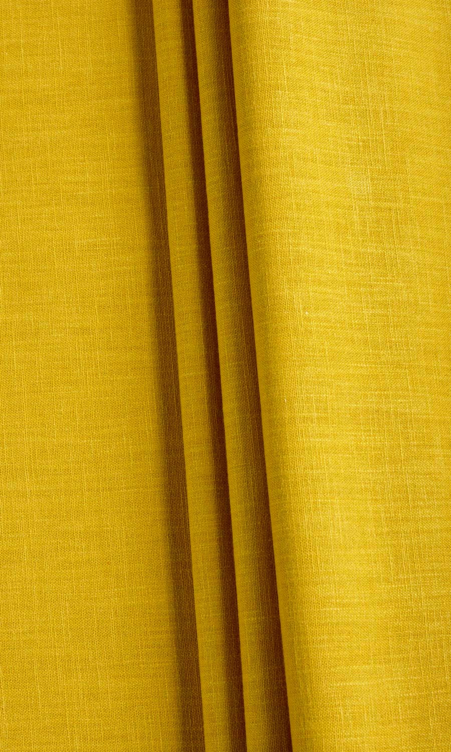 Poly-Cotton Blend Fabric Material By the Yard (Yellow)