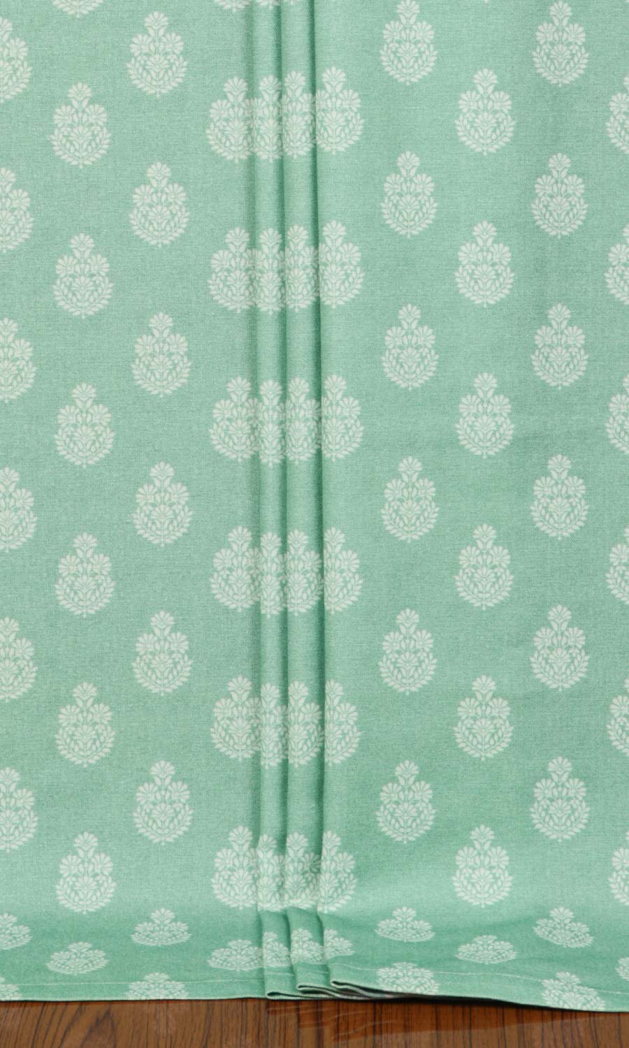Floral Cotton Home Textile Fabric Material By the Yard (Sea Green)
