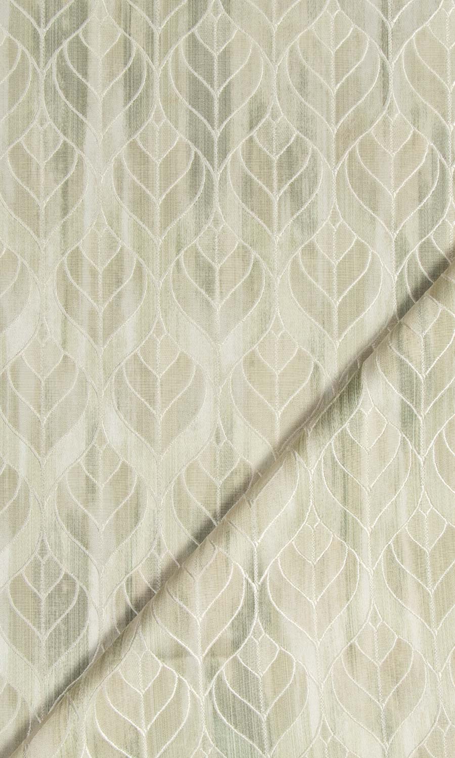 Petal Patterned Fabric Material By the Yard (Soft Green)