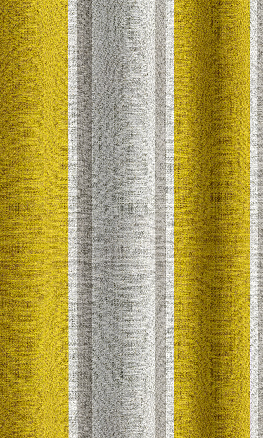 Striped Print Home Décor Fabric By the Yard (Linen White/ Yellow)