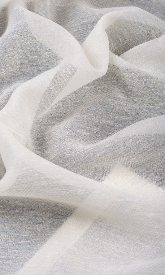 Textured Sheer Home Décor Fabric By the Yard (Warm White)