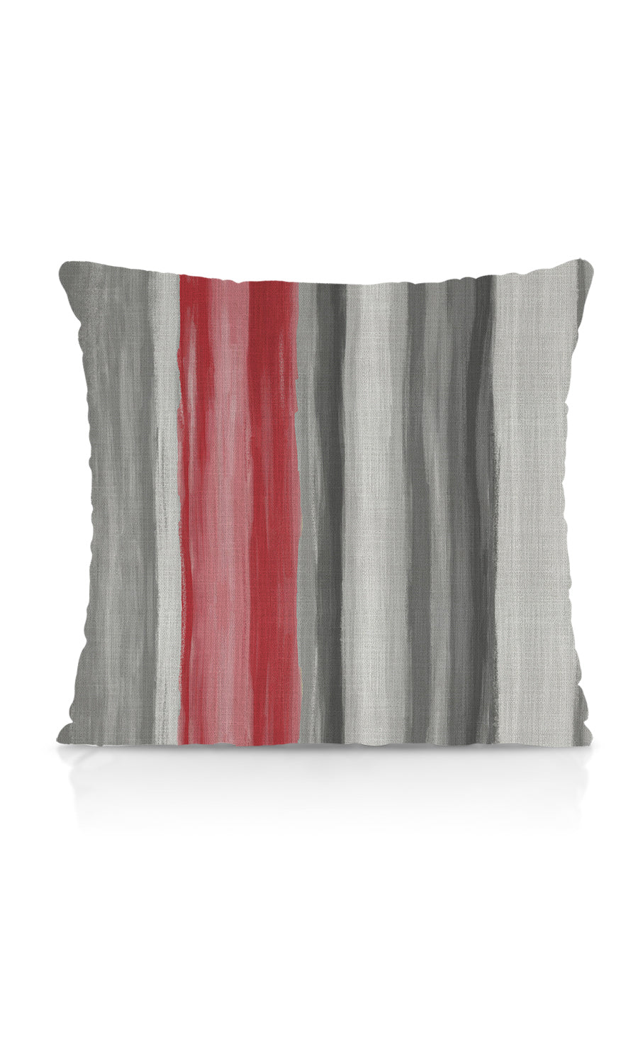 Modern Striped Home Textile Fabric Material Sample (Grey/ Red)