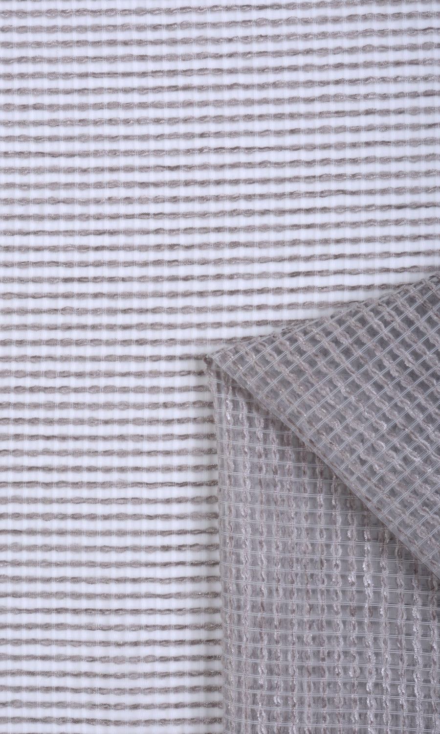 Check Weave Sheer Fabric Material By the Yard (Grey)