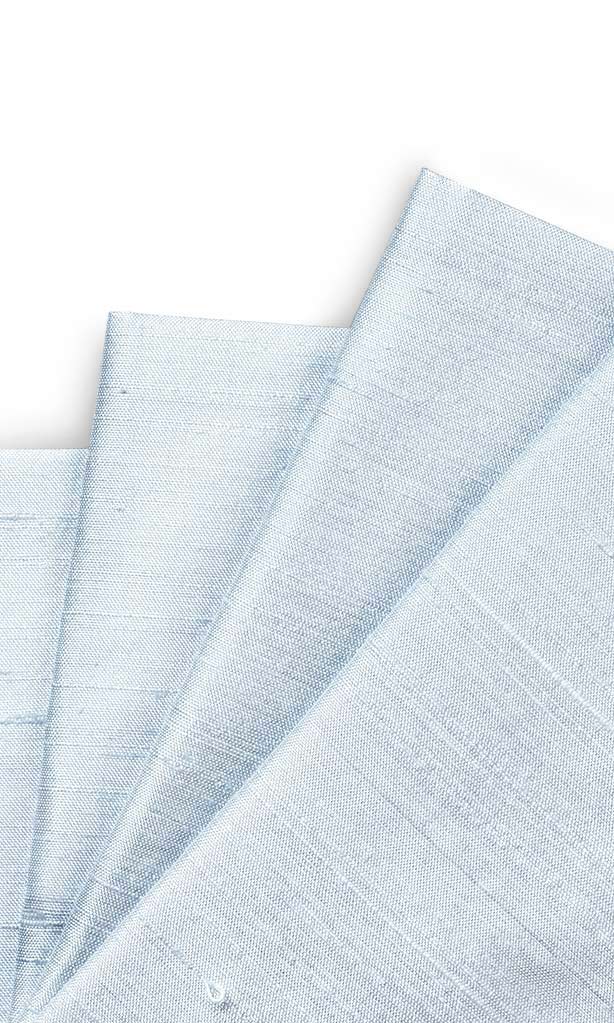 Pure Silk Window Treatments Fabric By the Yard (Ice Blue)