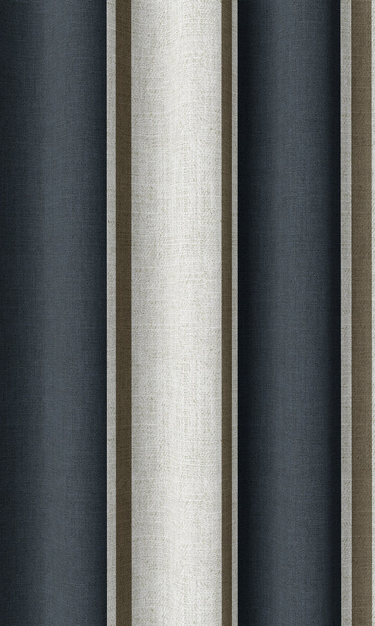 Geometric Roman Blinds (Navy Blue/ Brown)