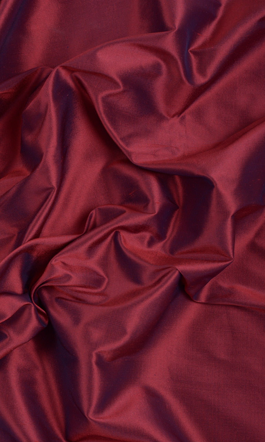 Shantung Silk Fabric Material By the Yard (Crimson Red)