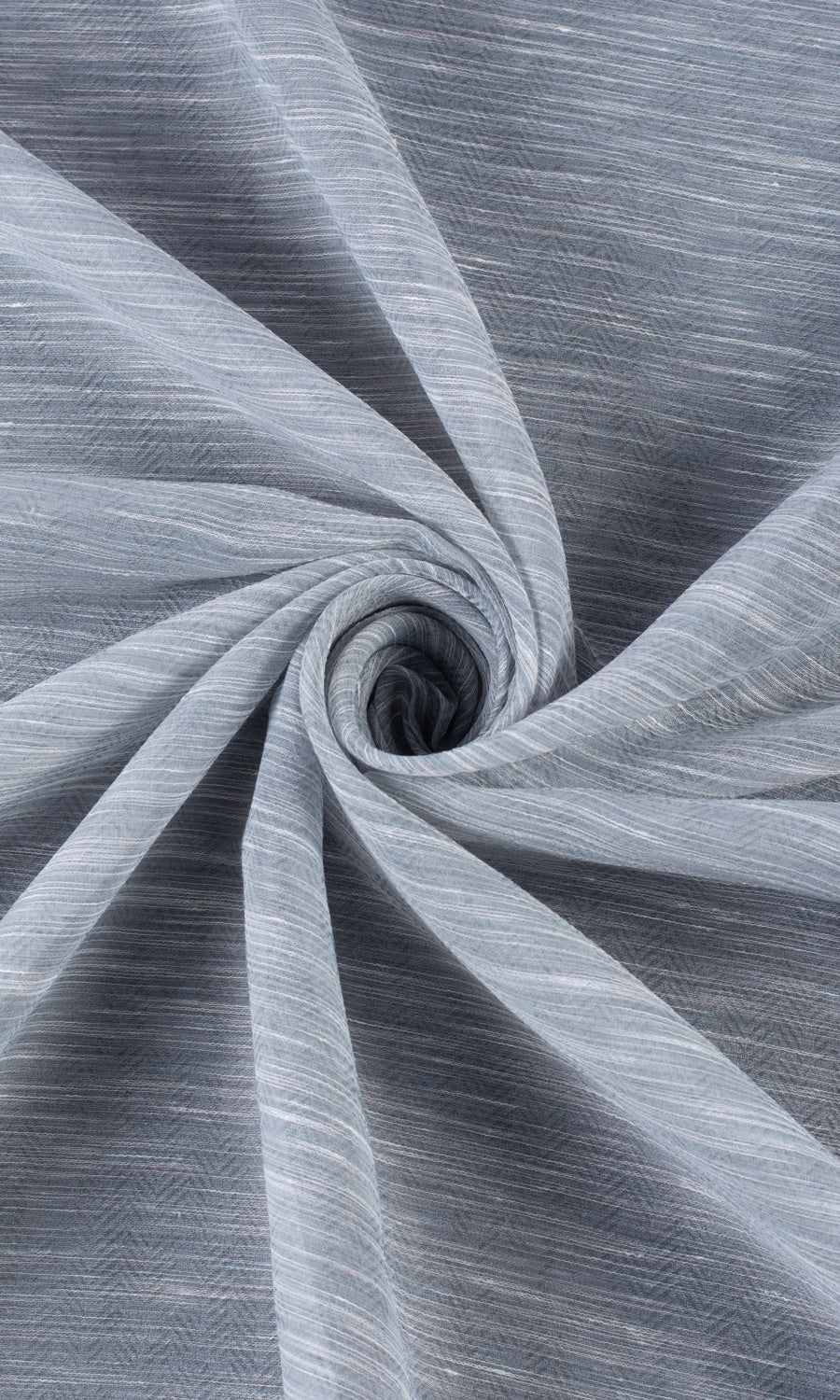 Textured Sheer Home Textile Fabric Material Sample (Grey/ Blue)