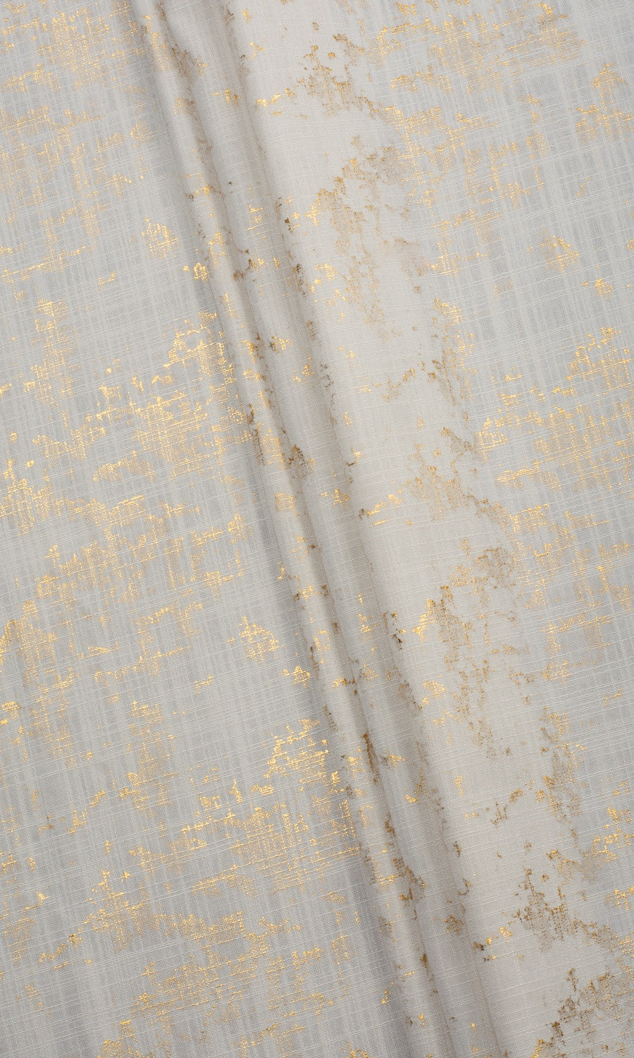 Metallic Abstract Free Fabric Material Sample (Beige/ Golden)