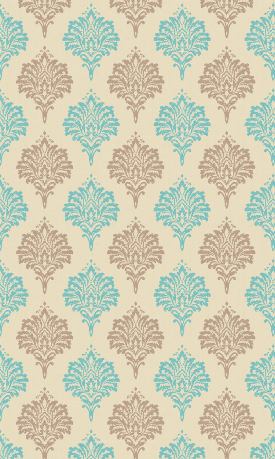 Damask Patterned Home Textile Fabric Material By the Yard (Blue/ Grey/ White)