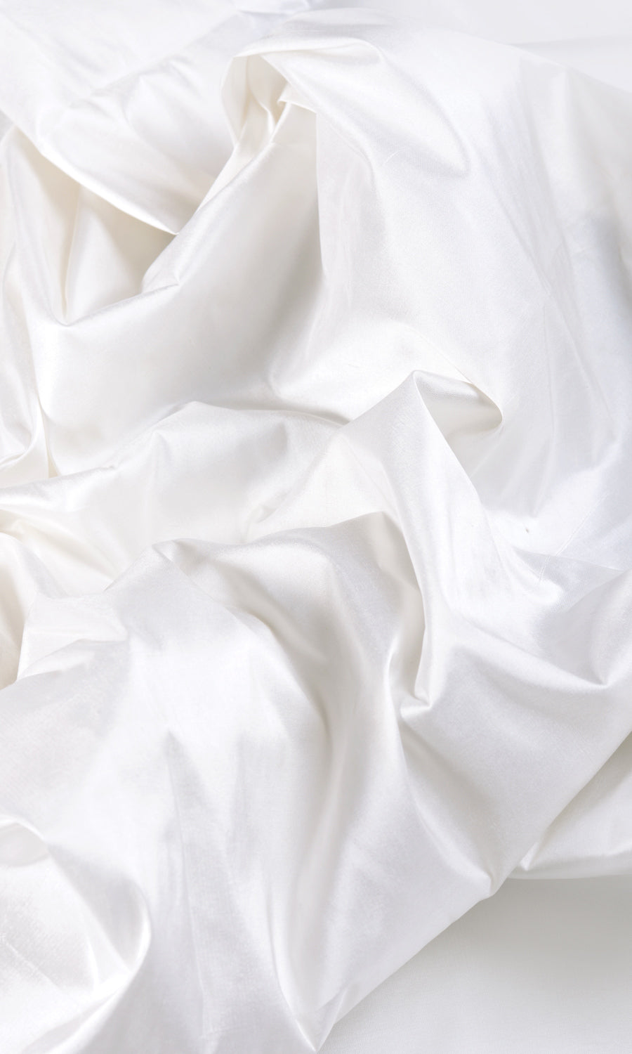 Shantung Silk Home Textile Fabric Material By the Yard (White)