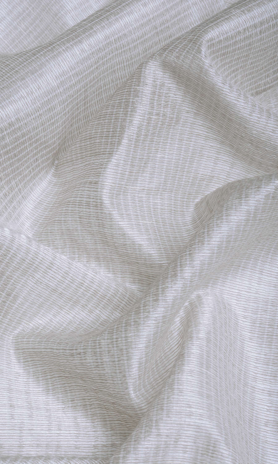 Horizontal Striped Sheer Window Treatments Fabric By the Yard (Grey-Beige)
