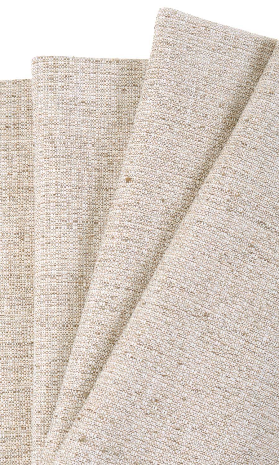 Textured Poly-Cotton Fabric Material By the Yard (Beige/ Cream)