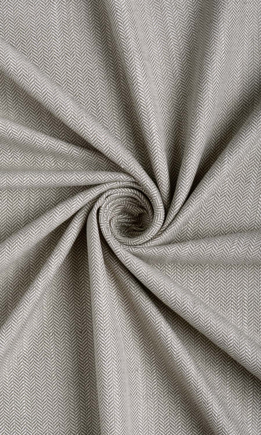 Herringbone Textured Home Décor Fabric By the Yard (Grey)