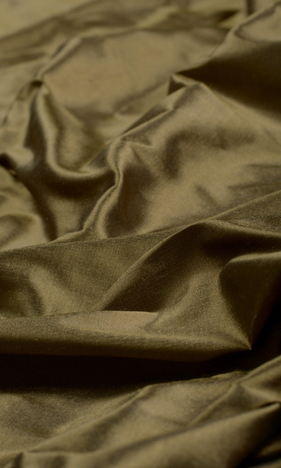 Shantung Silk Home Textile Fabric Material Sample (Dark Olive Green)