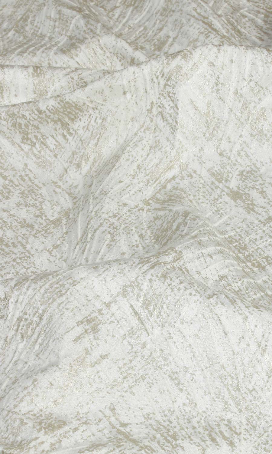 Patterned Poly-Cotton Fabric Material By the Yard (Pale Beige/ Cream)