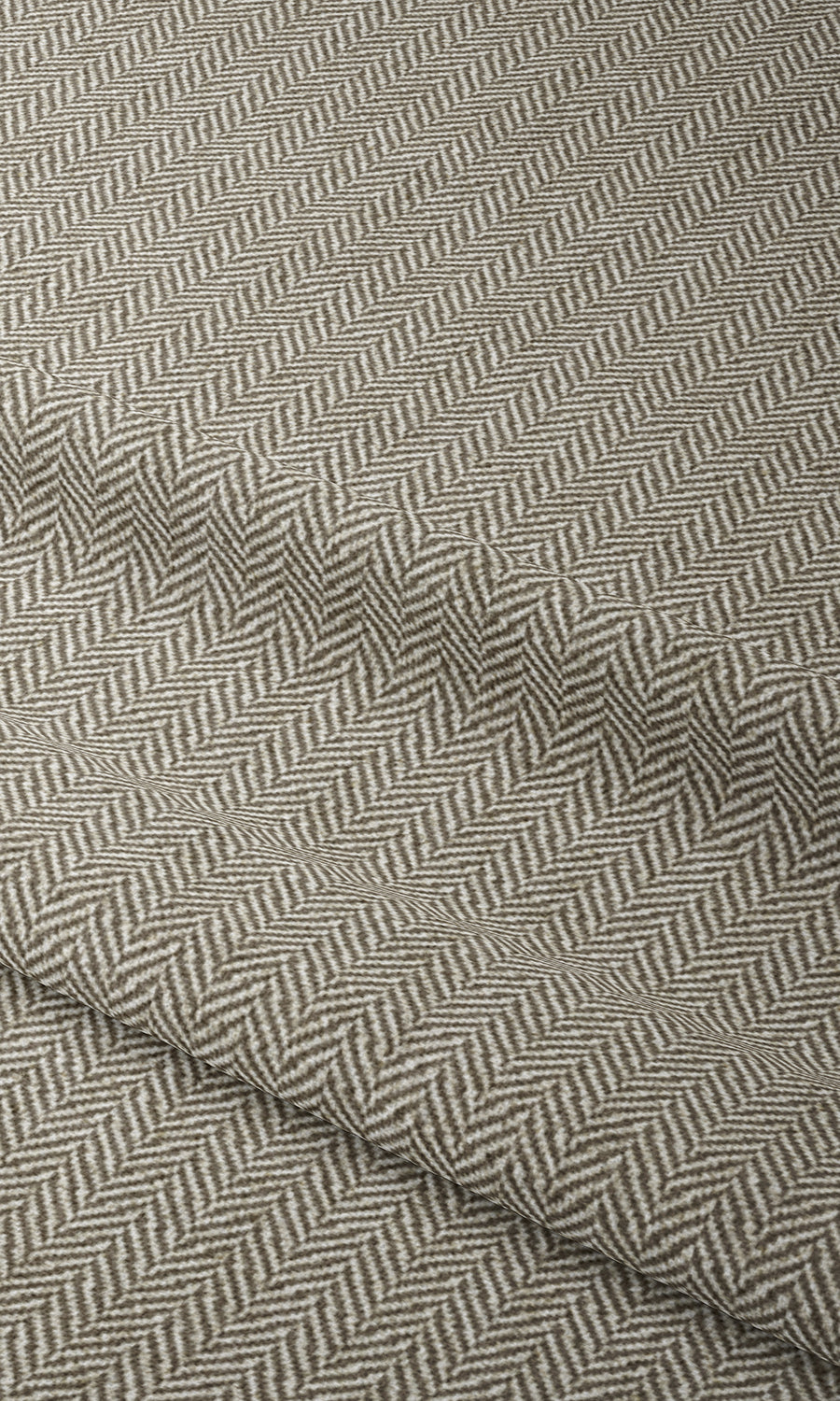 Herringbone Textured Home Textile Fabric Material By the Yard (Beige)