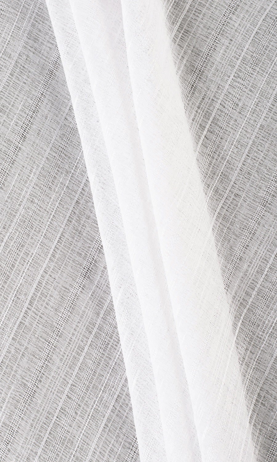 Textured Sheer Free Fabric Material Sample (White)