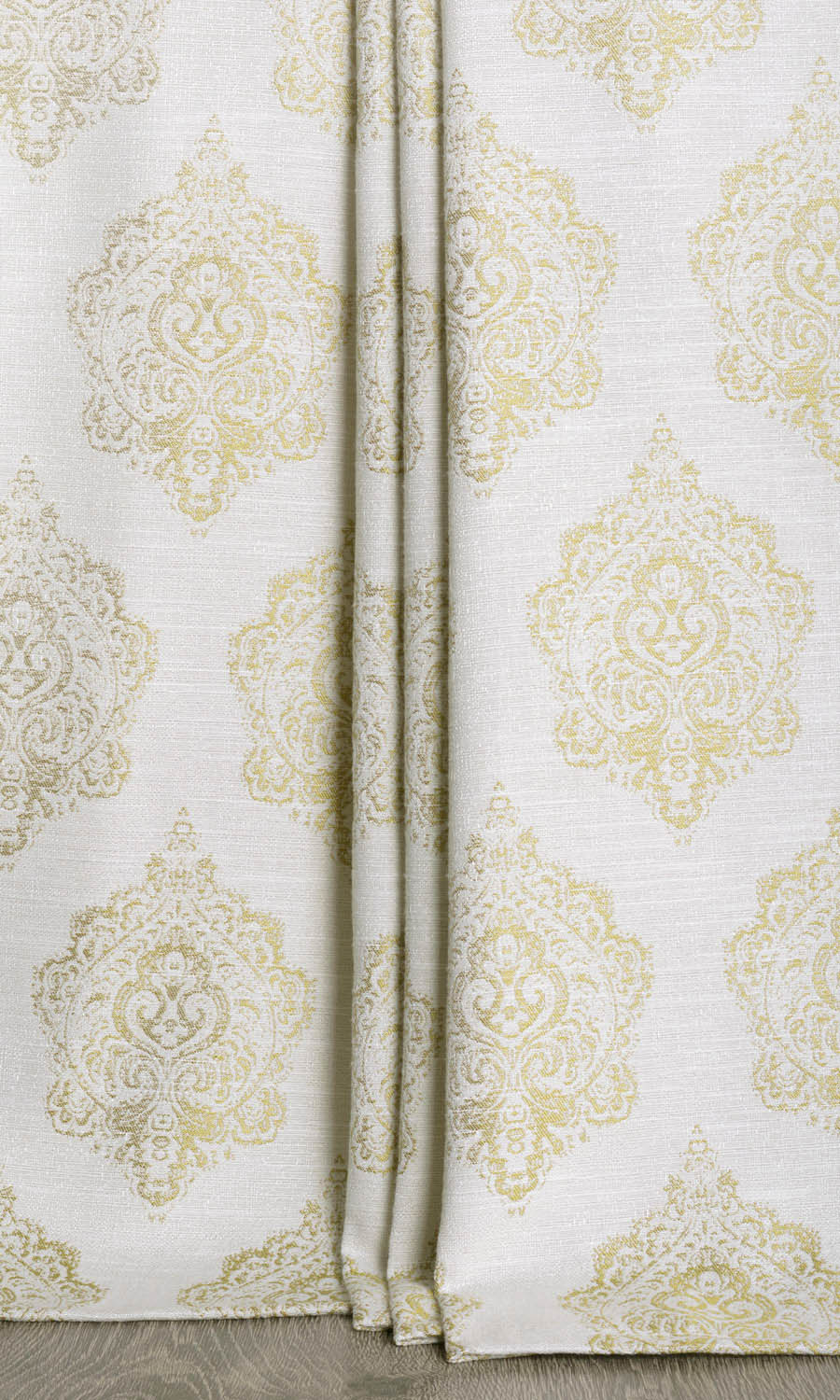 Patterned Home Décor Fabric By the Yard (Off White/ Green)