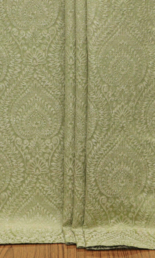 Textured Floral Home Décor Fabric Sample (Green)