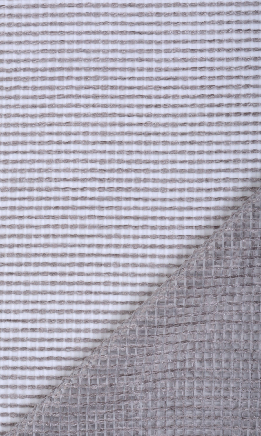 Check Weave Sheer Fabric By the Yard for Curtains & Drapes (Grey)
