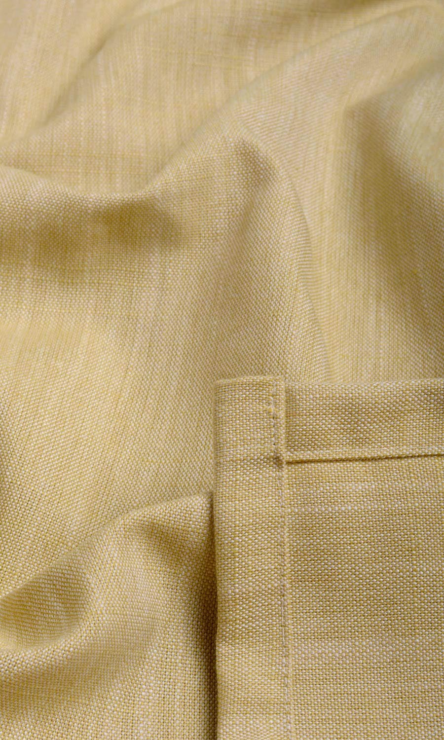 Plain Linen Texture Fabric By the Yard for Curtains & Drapes (Ochre Yellow)