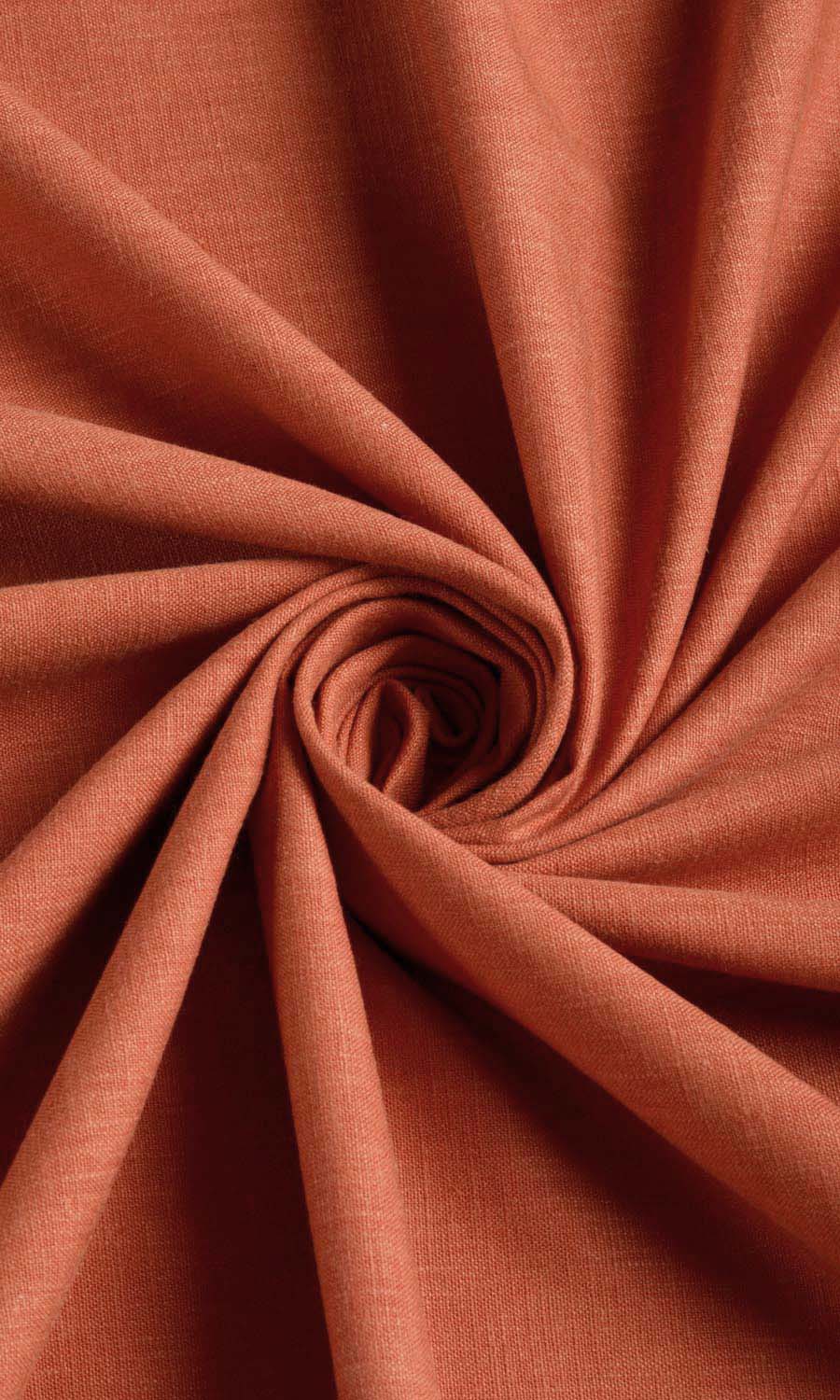 Poly-Cotton Blend Window Treatments Fabric Sample (Orange-Red)