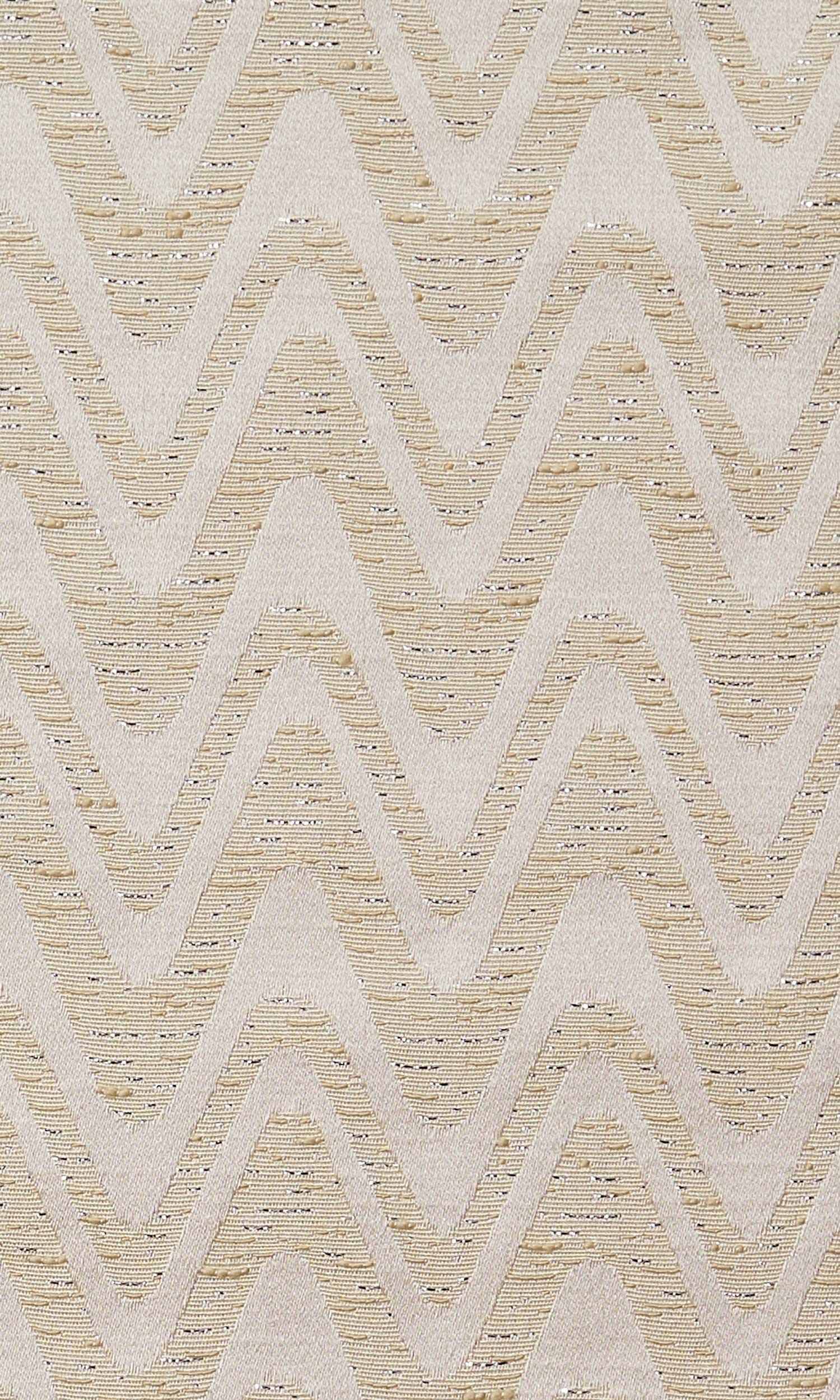 Self-Patterned Chevron Home Textile Fabric Material Sample (Beige/ Cream)