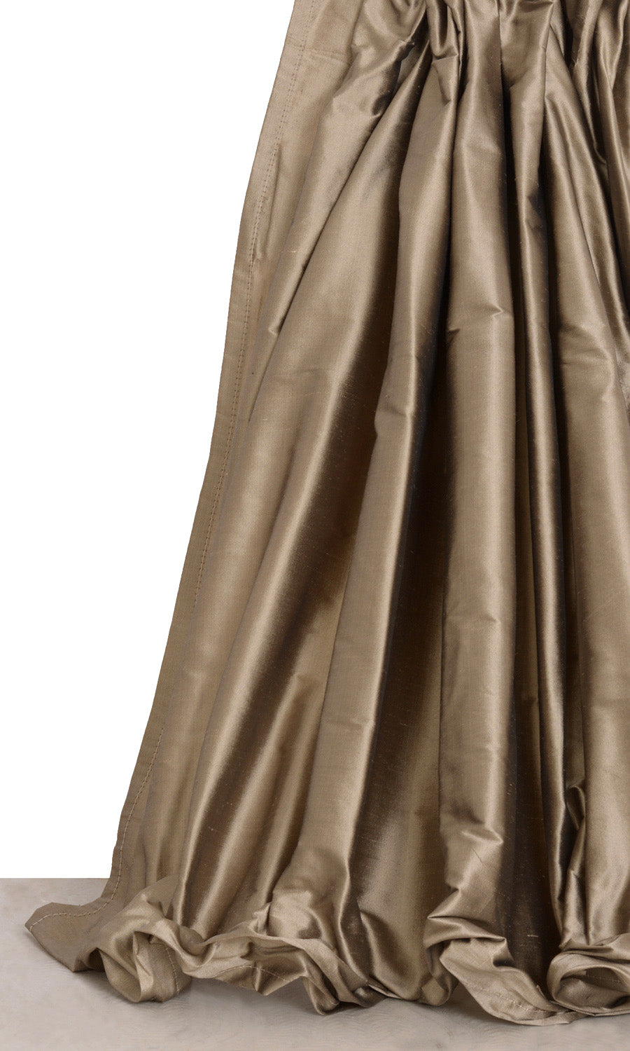 Shantung Silk Window Treatments Fabric Sample (Brown)