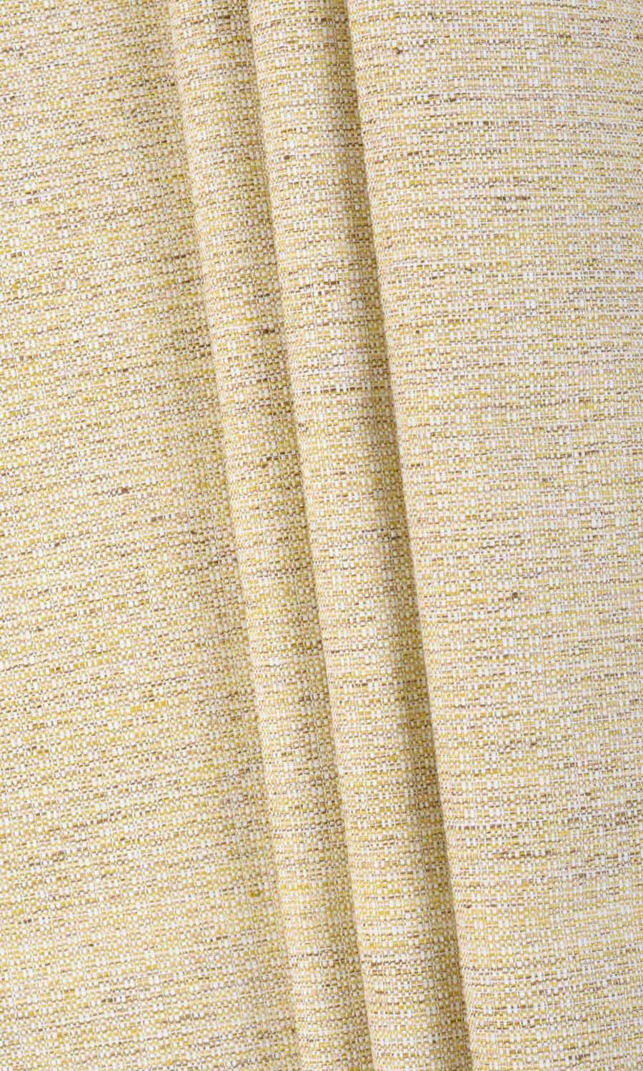 Textured Poly-Cotton Home Textile Fabric Material By the Yard (Yellow)