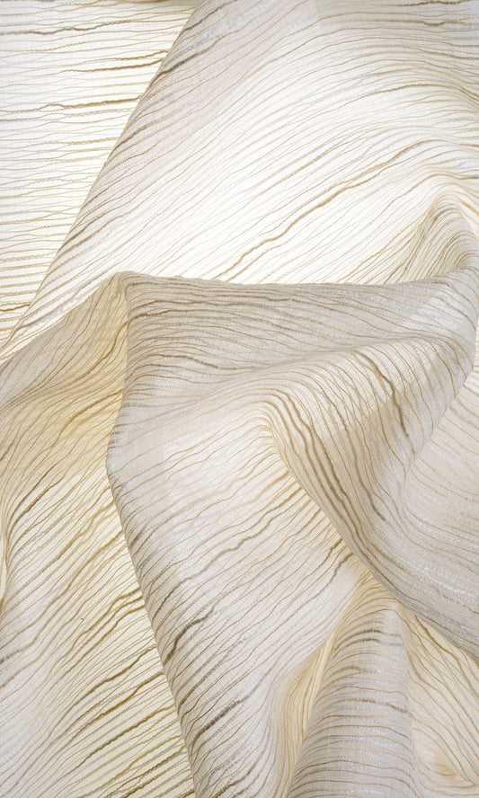 Sheer  Home Décor Fabric Sample (Warm Ivory)