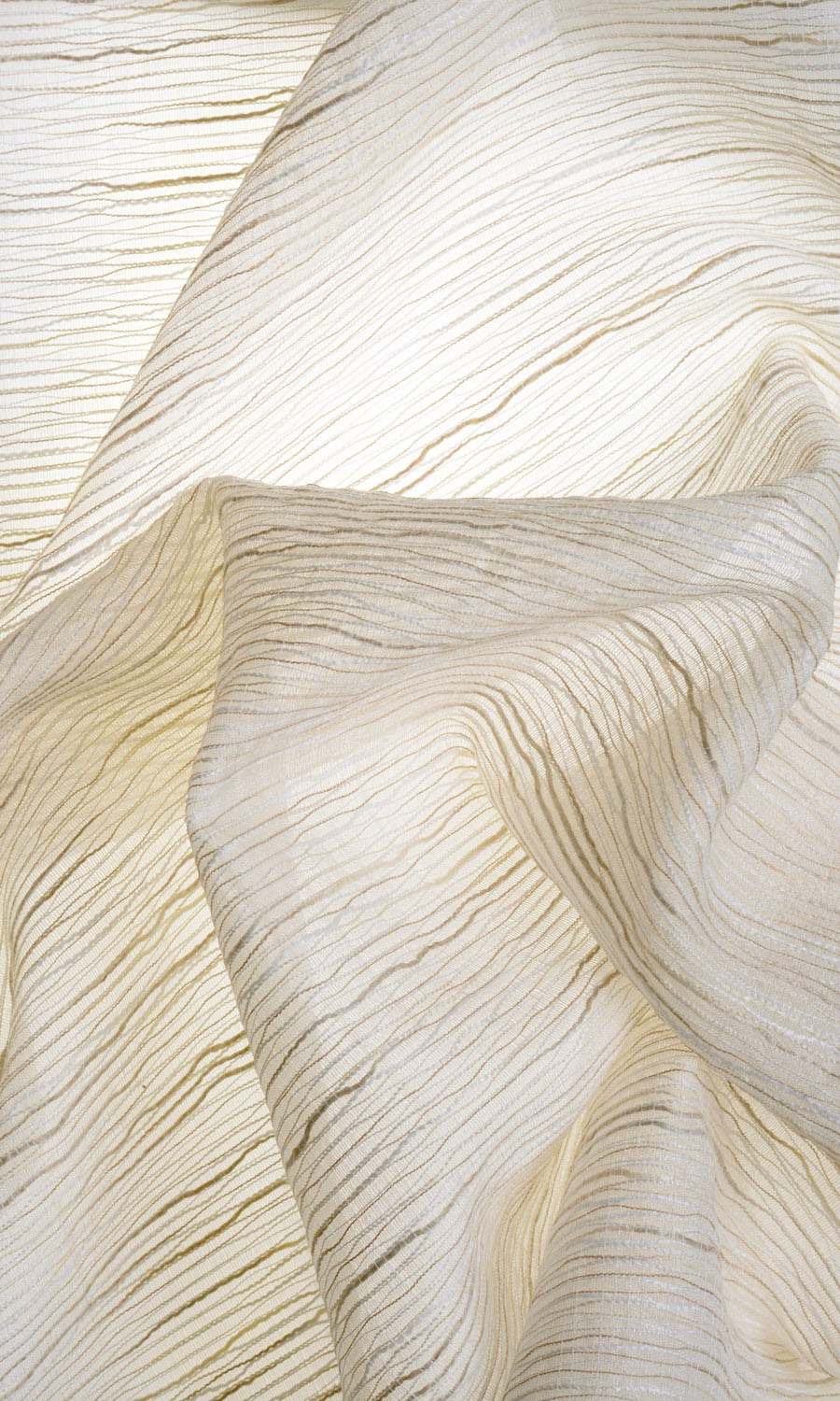 Sheer  Home Décor Fabric Sample (Warm Ivory)