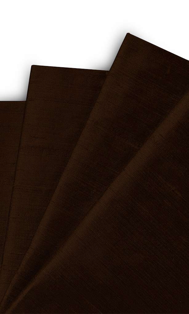 Pure Silk Window Treatments Fabric By the Yard (Brown)