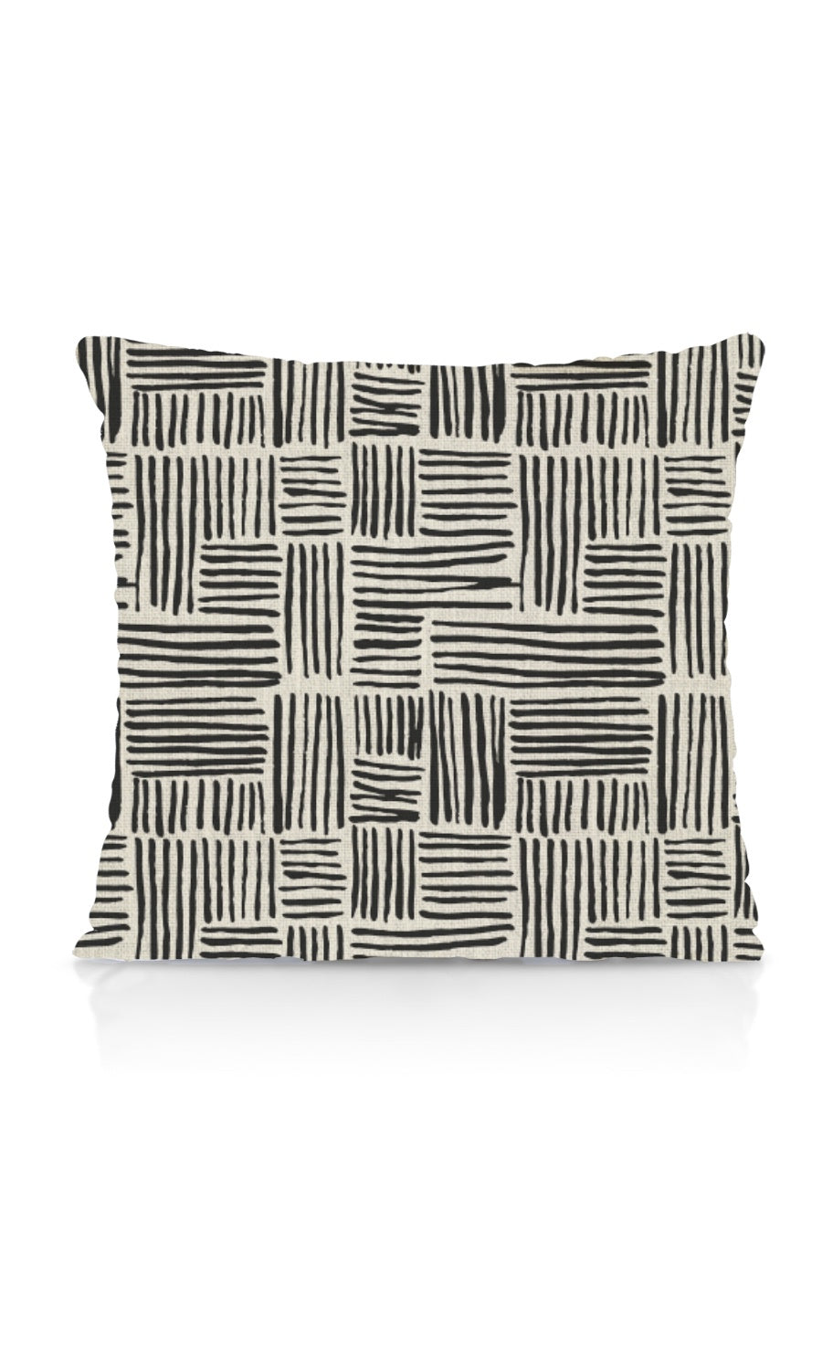 Modern Print Home Textile Fabric Material By the Metre (Black/ Ivory)