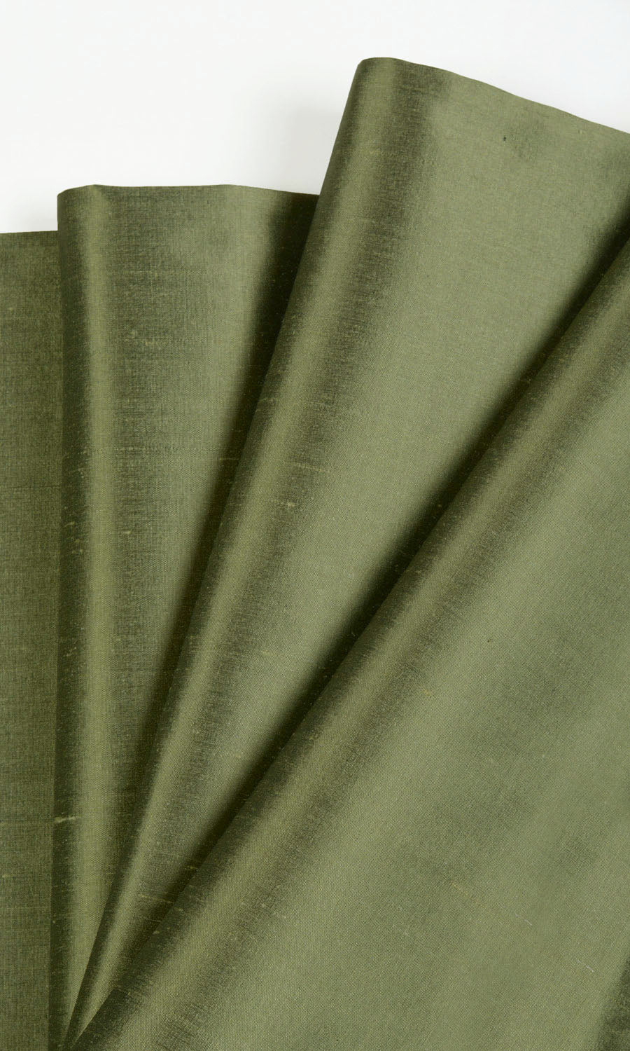 Shantung Silk Free Fabric Material Sample (Olive Green)