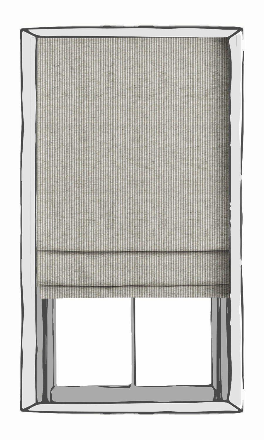 Modern Striped Fabric Material By the Yard (Grey/ White)