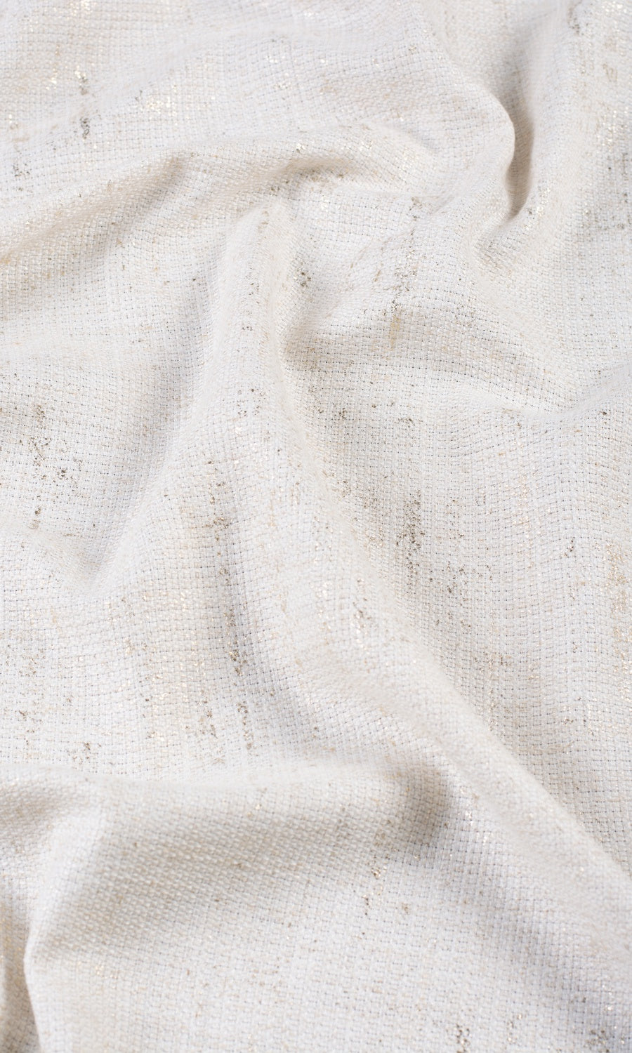 Metallic Accents Fabric Sample for Roman Blinds & Shades (Cream/ Golden)